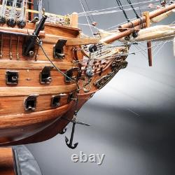 Modèle réduit de bateau en bois H.M.S. Victory 1805, construit, 30 POUCES DE LONG, énorme bateau