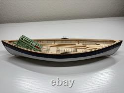 Modèle réduit de bateau en bois Peapod de homard à l'échelle 110 de Midwest Maine - Kit pré-assemblé
