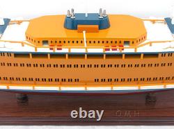 Modèle réduit de bateau en bois du ferry de Staten Island de 24 pouces NEUF