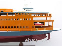 Modèle réduit de bateau en bois du ferry de Staten Island de 24 pouces NEUF