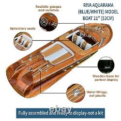 Modèle réduit en bois du bateau Riva Aquarama 116, bateau en bois fait à la main pour décoration 21.