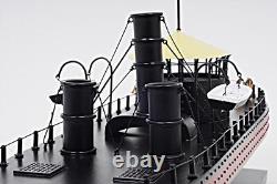Modèle réduit en bois du cuirassé USS Monitor de la guerre civile - Bateau de guerre de la marine américaine 24