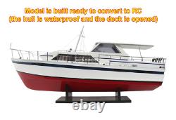 Modèle réduit en bois fait main du Chris Craft Commander 47 RC Convertible 32
