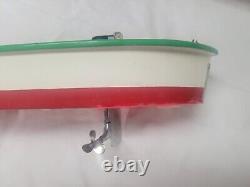 Modèles scientifiques en bois Vintage KMK Kokusai de bateaux avec moteur, boîte et piles