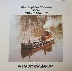 Mont Fleet Models Mfm Highlander West Highland Coaster Puffer 124 Boat Kit