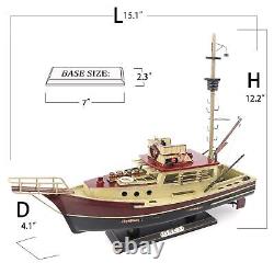 NAUTIMALL Mâchoires Orca Maquette de Bateau en Bois de Pêche au Requin Pré-assemblée Antique