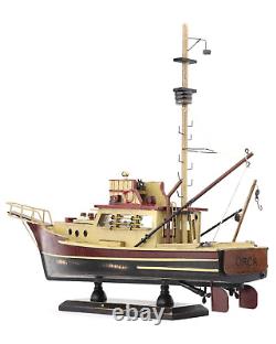 NAUTIMALL Mâchoires Orca Modèle de bateau en bois Bateau de pêche au requin Pré-assemblé Antique