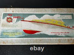 Nos 1950 Japonais Toy Wood Model Boat Kit W Imp Impy 7095 Voilier Qui Vient D'ouvrir