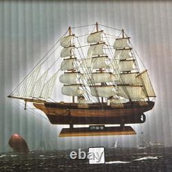 Nouveau Modèle de Voilier en Bois Décoratif Bateau Navire 26x24x5 Bateau à Voile en Bois