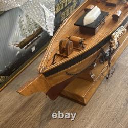 Nouveau Modèle de Voilier en Bois Décoratif Bateau Navire 26x24x5 Bateau à Voile en Bois