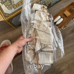 Nouveau Modèle de Voilier en Bois Décoratif Bateau Navire 26x24x5 Bateau à Voile en Bois