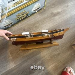 Nouveau Modèle de Voilier en Bois Décoratif Bateau Navire 26x24x5 Bateau à Voile en Bois