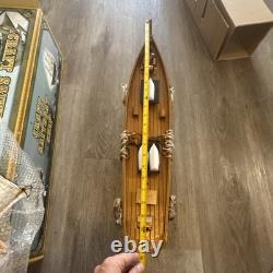 Nouveau Modèle de Voilier en Bois Décoratif Bateau Navire 26x24x5 Bateau à Voile en Bois