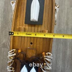 Nouveau Modèle de Voilier en Bois Décoratif Bateau Navire 26x24x5 Bateau à Voile en Bois