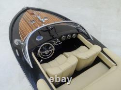 Nouveau bateau en modèle réduit Riva Aquarama 21 avec sièges crème en bois de qualité L50 expédition gratuite