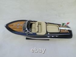 Nouveau bateau en modèle réduit Riva Aquarama 21 avec sièges crème en bois de qualité L50 expédition gratuite