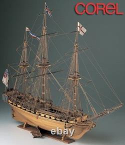 Nouveau, boîte ouverte, kit de maquette en bois du voilier frégate britannique Corel HMS UNICORN