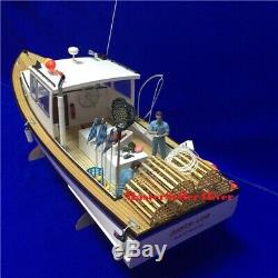 Nouvelle-zélande Shrimp Boat 1/18 650mm 25 Modèle Rc Modèle En Bois Kit Cadeau Navire