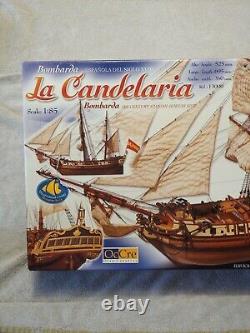OcCre La Candelaria Bateau en Bois 13000. Maquette de modèle boîte ouverte Bombarda du 18ème siècle