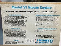 Produits du Midwest Vintage MODÈLE VI Moteur de bateau à vapeur à un cylindre #980 + SUPPLÉMENTS