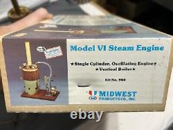 Produits du Midwest Vintage MODÈLE VI Moteur de bateau à vapeur à un cylindre #980 + SUPPLÉMENTS