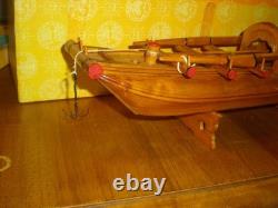 RARE maquette vintage en bois des années 1960 de jonque d’exportation des Arts et Métiers nationaux chinois, très bon état