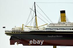 RMS Majestic White Star Ocean Liner, Maquette de bateau en bois de qualité muséale, 1300