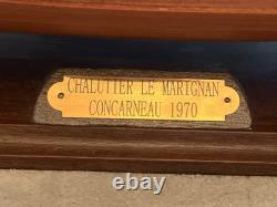 Rare Chalutier Le Marignan Concarneau 1970 Modèle de Bateau de Pêche en Bois Énorme 23