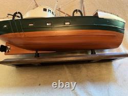 Rare Chalutier Le Marignan Concarneau 1970 Modèle de Bateau de Pêche en Bois Énorme 23