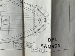 Rare Danish Ship Model Kit Samson Remorqueur Vnt En Bois Par Des Années 60/70 DMI