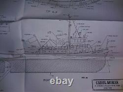 Rare Dumas #1250 Carol Moran Harbor Tug Boat 1/8ème Échelle Modèle Rc 17 3/4 Longueur
