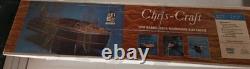 Rare Kit de Bateau Modèle Chris Craft en Acajou Runabout à Dos en Baril 1940 # 1234