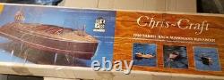 Rare Kit de Bateau Modèle Chris Craft en Acajou Runabout à Dos en Baril 1940 # 1234