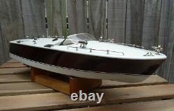 Rare Vintage Japon Ito 18 Wood Model Boat Twin Motors, Remis À Neuf, Superbe