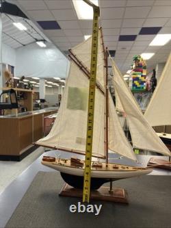 Réplique de modèle de bateau en bois Columbia Yacht L de 39 pouces