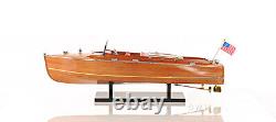 Réplique de modèle de bateau en bois de taille moyenne Chris Craft Runabout