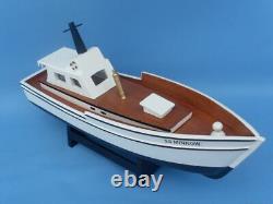Réplique en bois du bateau SS Minnow de l'île de Gilligan 14 pouces entièrement assemblée