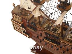Réplique neuve du modèle réduit en bois du bateau HMS Sovereign of the Seas de 20 pouces
