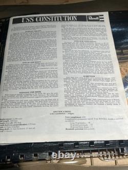 Revell 1-96 Modèle réduit du navire USS Constitution Kit Nouveau Ouvert Vintage 1969