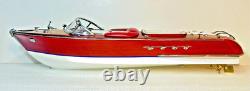 Riva Aquarama 21 Maquette de Bateau en Bois Classique Runabout Italien avec Détails