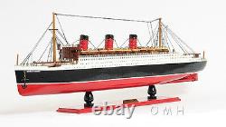 Rms Queen Mary Ocean Liner Modèle En Bois 32 Bateau De Croisière Cunard Lines Nouveau