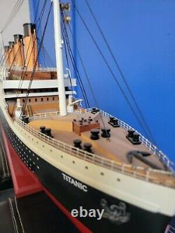Rms Titanic Modèle Bateau Ocean Liner 40 101cm Wooden White Star Line Cruise
