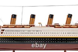 Rms Titanic Ocean Liner Modèle En Bois 40 White Star Line Bateau De Croisière Nouveau
