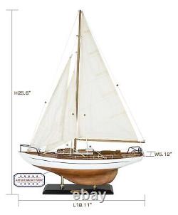 SAILINGSTORY Modèle de Voilier en Bois Décor Modèle de Bateau Bateau Décor Yacht