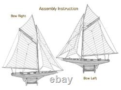 SAILINGSTORY Modèle de Voilier en Bois Décoration Bateau Modèle de Navire Décor de Voilier Yacht