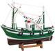 Sailingstory Modèle De Bateau De Pêche En Bois Décor De Modèle De Navire Vert