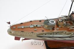 SMS Ostfriesland, modèle de cuirassé de classe Helgoland 39,5 en bois/métal fabriqué à la main.