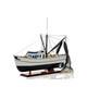 Sculpture Modèle De Bateau De Crevettes Lxpxh 25x13,5x22 En Bois Lxpxh 25x13,5x22