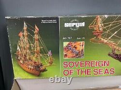 Sergal 178 Échelle 1637 'Souverain des Mers' Kit de Maquette de Bateau en Bois Art 787 Vtg