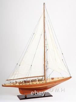 Shamrock V 1930 America's Cup J Boat Wood Modèle 39 Yacht Uk Voilier Nouveau